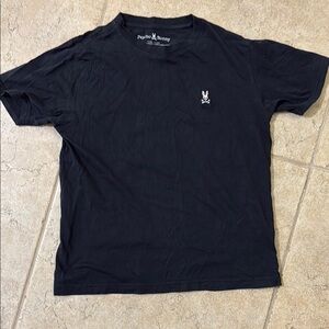 Kids Psycho Bunny Black Short Sleeve Tee with Embroidered Logo